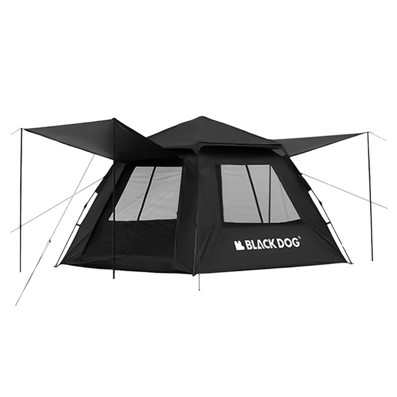 THE A TENT 2.0 ブラック 4ドアテント BLACKDOG 2 Door 2 Window - Automatic Tent 3–4 Person CBD2450WS030